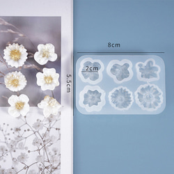PO14655-C  1個  シリコンモールド 小花が作れる小さい花 ハンドメイドピアスイヤリング【1ヶ】 4枚目の画像