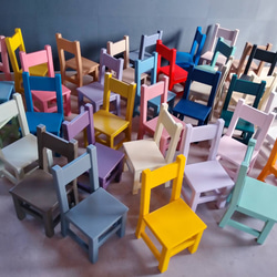 【受注製作】マスタード キッズチェア 子供椅子 木製 かわいい 8枚目の画像