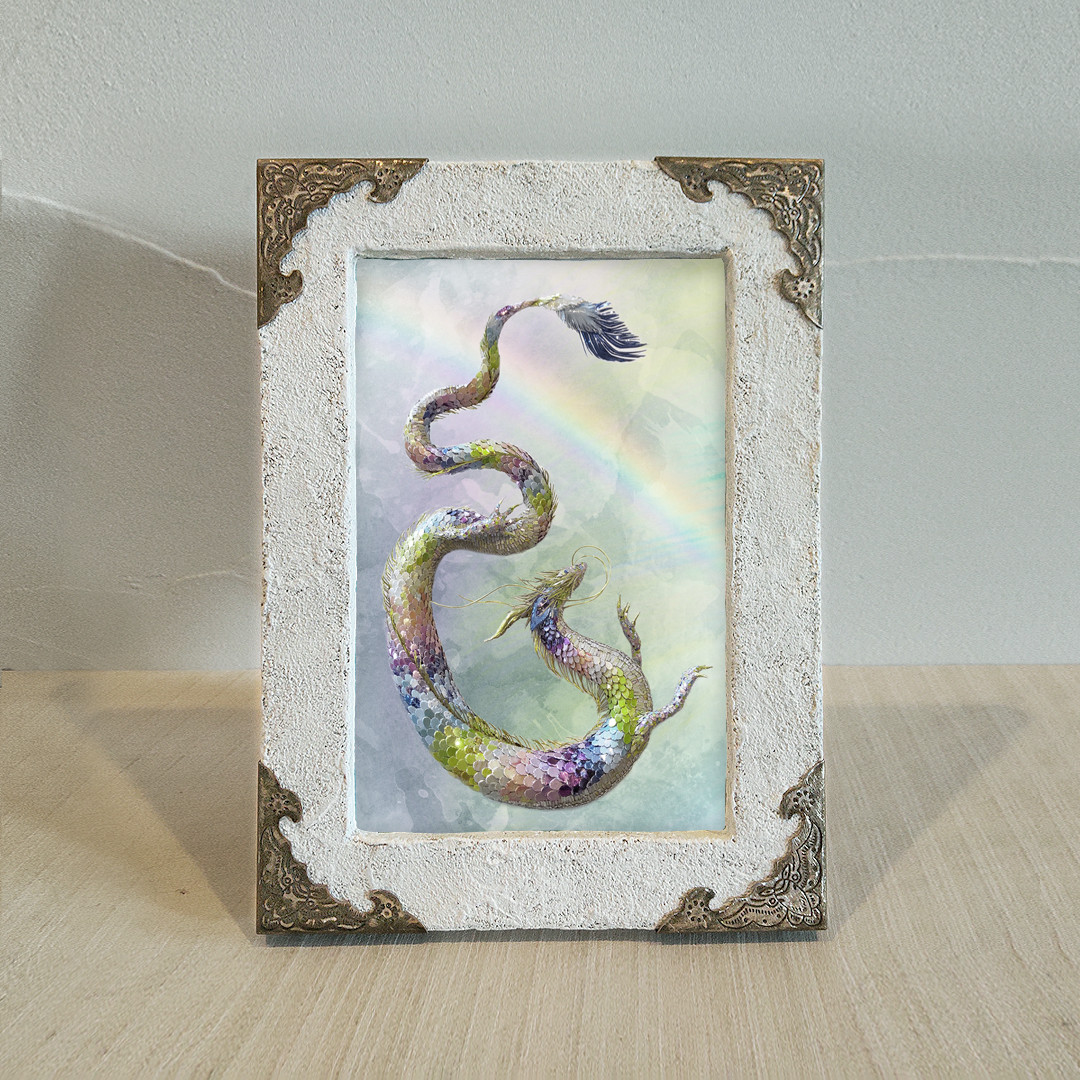 「虹龍」縁起物 額アート