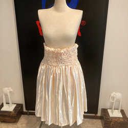 パウドレス サテン シェルピンク 70センチ丈 4連ゴム W-001 1枚目の画像