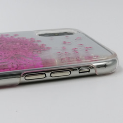 送料無料 桜 押し花ドライフラワー 本物の花 樹脂 iPhone 14 15 全機種対応 ケース クリア スマホケース 6枚目の画像