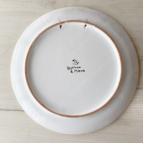 絵皿 飾り皿 26cm GEO029 マヨリカ焼き イタリア陶器 シチリア