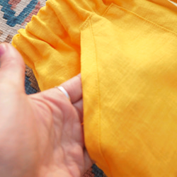 【予約販売】フレンチリネン　　オレンジ　リラックスパンツ　　メンズパンツ 10枚目の画像