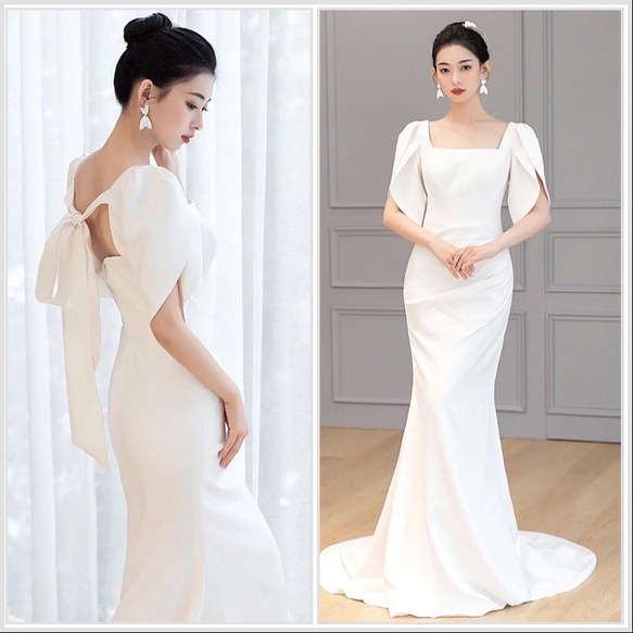 ソフトマーメイド スクエアネック ウエディングドレス ドレス ウララ  