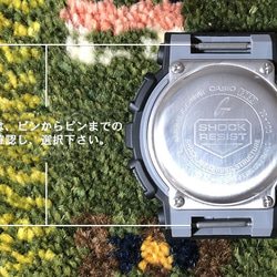 G-SHOCK専用レザーベルト イタリアンレザー 生成り ヌメ革/腕時計用レザーベルト 日本製 ハンドメイド 8枚目の画像