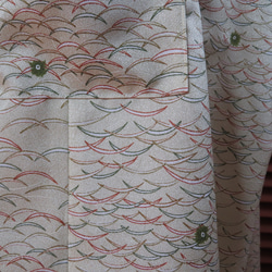 芝草模様のもんぺパンツ　総丈１０２ｃｍ　着物リメイク 8枚目の画像