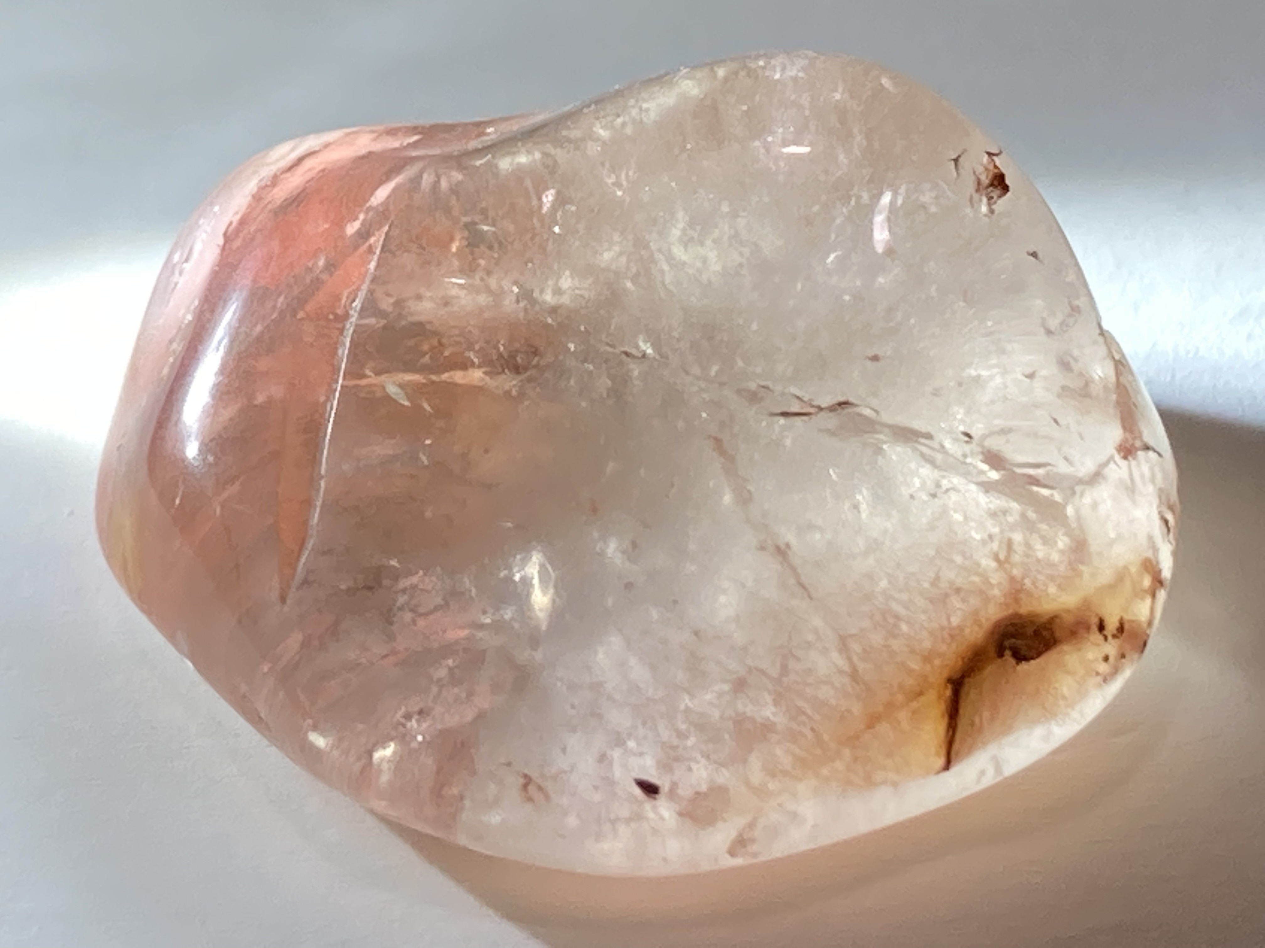 生命力の石❁⃘*.゜オレンジ カルサイト ポイント ポリッシュ Ω 置物 