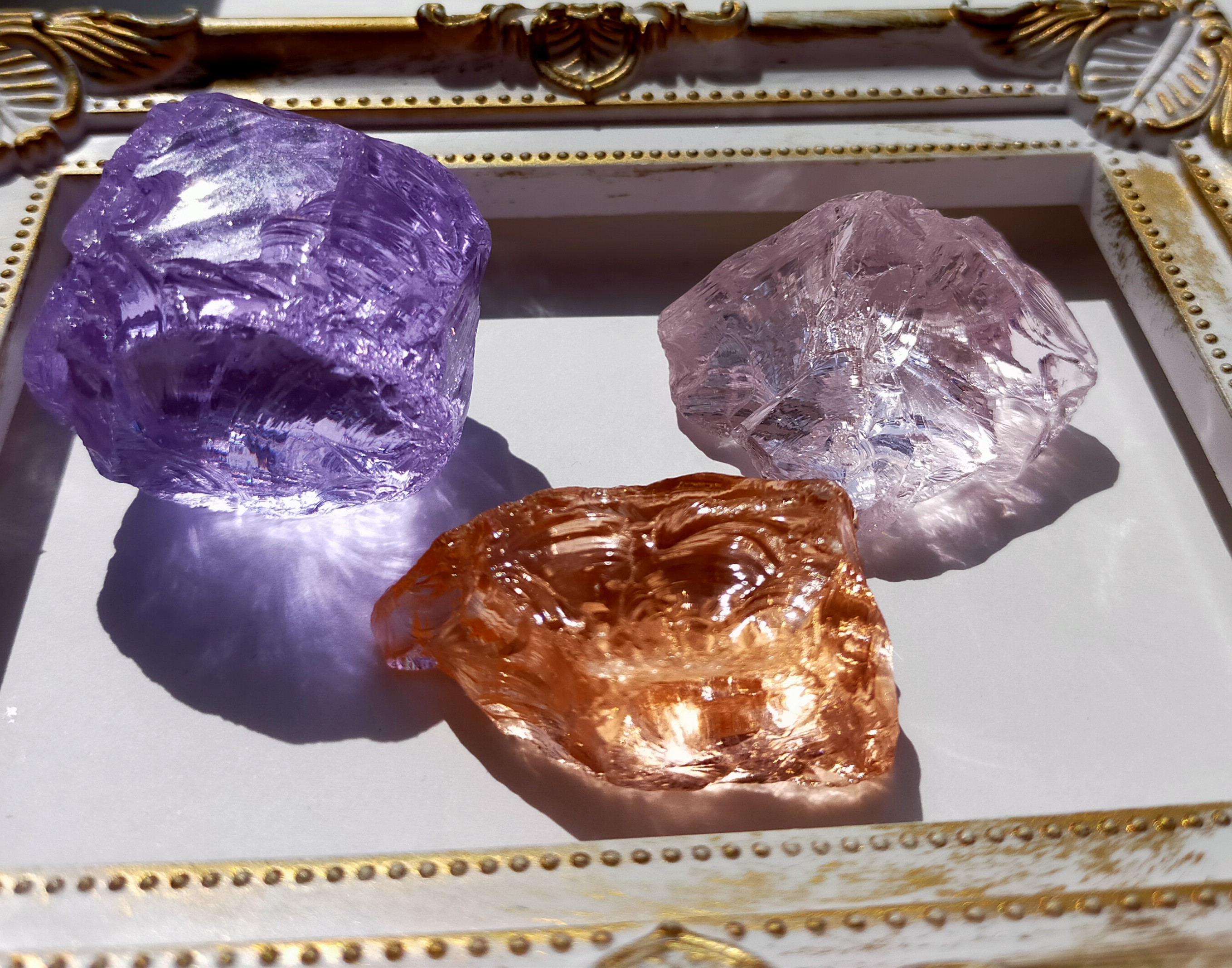 アンダラクリスタル　ごろごろ　オレンジ　ピンク　パープル　 カラーチェンジ　＜要事前コメント＞