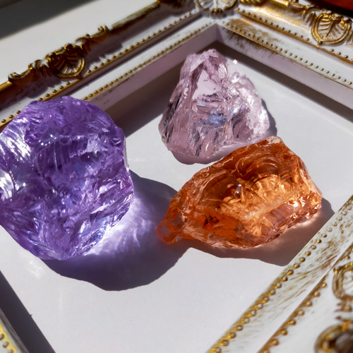 アンダラクリスタル ごろごろ オレンジ ピンク パープル カラー