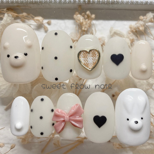 現品！ネイルチップNO.230404(3)＊10本 タイプ【ラウンドショート  