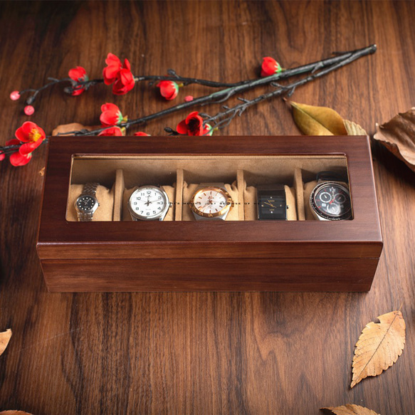 時計ケース ウォッチボックス ユニセックス 木製 おしゃれ 1枚目の画像