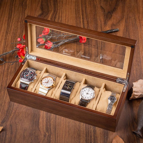 時計ケース ウォッチボックス ユニセックス 木製 おしゃれ 2枚目の画像