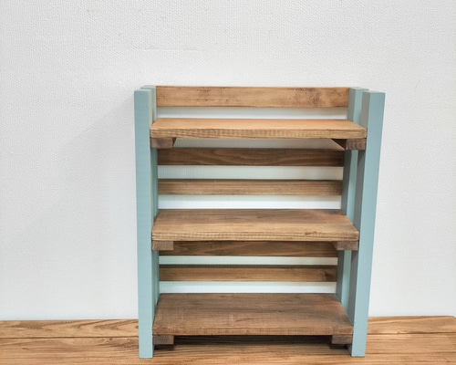 送料込み】無垢材でつくる 3段スパイスラック ― ピスタチオグリーン