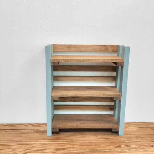 送料込み】無垢材でつくる 3段スパイスラック ― ピスタチオグリーン