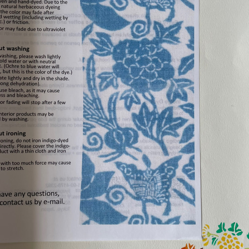 藍染古布 鶴亀のテーブルランナー 藍染古布 鶴亀のテーブルランナー