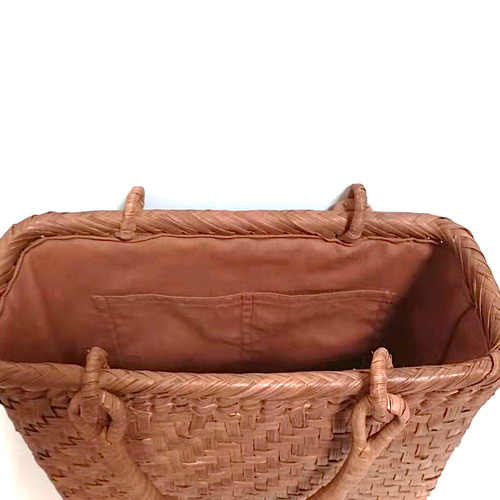 山葡萄バッグ四角形網代 かごバッグ 山葡萄バッグ魅力 通販｜Creema  