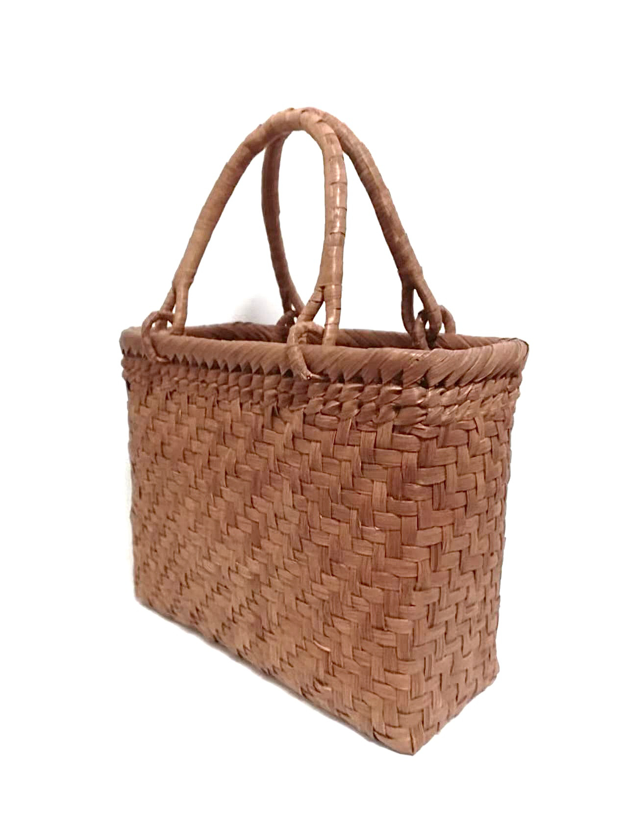 Lサイズ 山葡萄 籠 かご バック 網代編・やまぶどう籠 一番皮 着服  