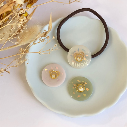 キャンディーくまさん♡ベビーヘアクリップヘアゴム