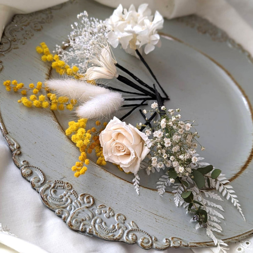 本物花 アンティークイエロー 薔薇 髪飾り ブライダル ウエディング 卒業 入学 it-6728615bec29c-1200.jpg