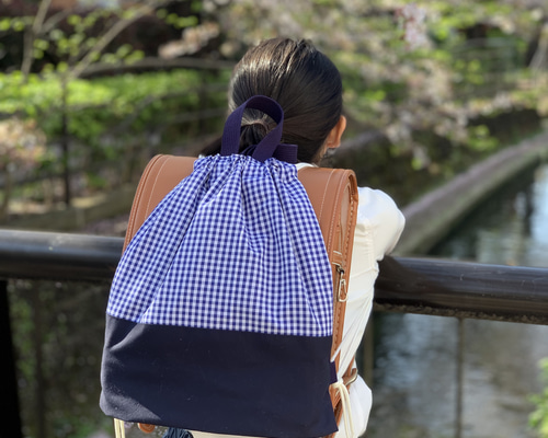 ★新品★ aeae ナップサック ギンガムチェック　ブルー 韓国限定　♡正規品♡ dc31895d428fb4aea5129f46566bf0