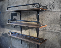 アイアンウォールシェルフ　アイアンシェルフ　インダストリアル　男前　インテリア　植物　壁固定　什器　棚　多肉