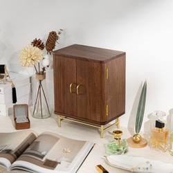 木製5段引き出し収納 両開き チェスト仕様 アクセサリー収納 ミニ