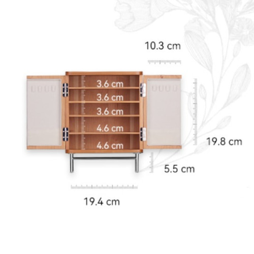 木製5段引き出し収納 両開き チェスト仕様 アクセサリー収納 ミニ