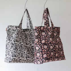 Hand block print kinchaku bag / hana kuroshiro 6枚目の画像