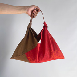 Unique | Two-colored AZUMA bag, whip stitching -AZ241 第1張的照片