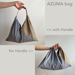 Unique | Two-colored AZUMA bag, whip stitching -AZ241 第12張的照片