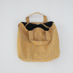 Hand block print kinchaku bag / kagi 3枚目の画像