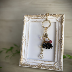 雪月花様•*¨*•.¸♬︎ハンドメイドスワロフスキーバッグチャーム 雪月花様•*¨*•.¸♬︎ハンドメイドスワロフスキーバッグチャーム