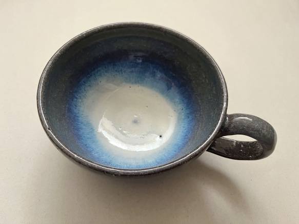 スープカップ 亀甲青磁ブルーandホワイト 1枚目の画像