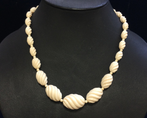 象牙調アクセサリーセット◇ ☆本象牙ネックレス A-50☆
