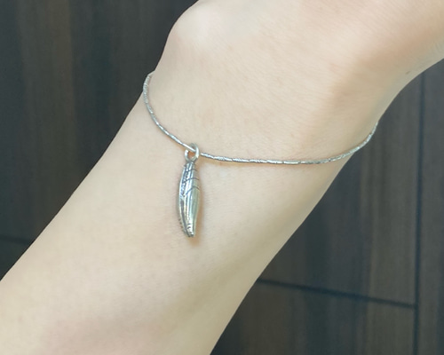 カレンシルバー　お花いっぱい　ブレスレット カレンシルバーのお花のつぼみチャーム付きブレスレット 長さは