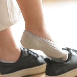 “呼吸和紙襪”（秘密 5 趾襪）腳套灰白色 第2張的照片