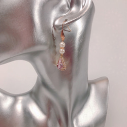 pearl pink drop pierce(K18GF) 11枚目の画像