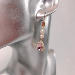 pearl pink drop pierce(K18GF) 13枚目の画像