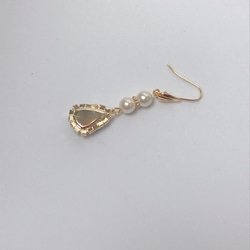 pearl pink drop pierce(K18GF) 8枚目の画像