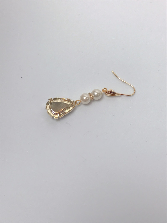 pearl pink drop pierce(K18GF) 8枚目の画像