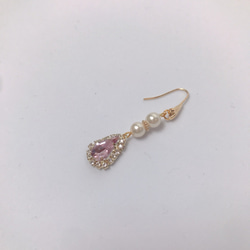 pearl pink drop pierce(K18GF) 6枚目の画像
