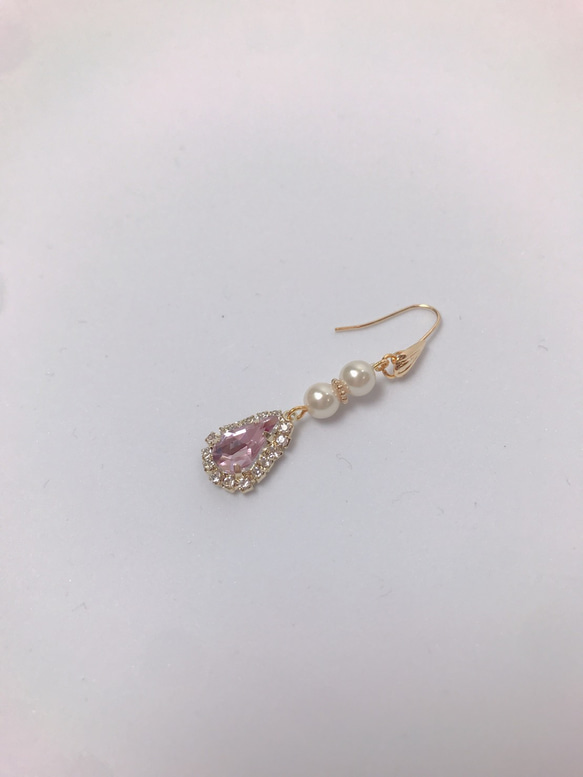 pearl pink drop pierce(K18GF) 6枚目の画像