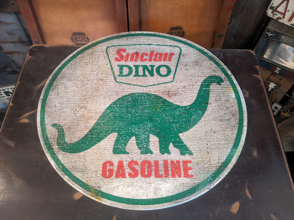 アメリカンガレージ  ウッドサイン Sinclair DINO ④ 木製看板  #ガレージ雑貨  #アメリカン雑貨 4枚目の画像