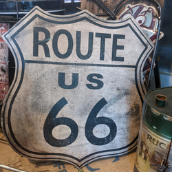 アメリカンガレージ  ウッドサイン ROUTE66  ルート66 木製看板  #ガレージ雑貨  #アメリカン雑貨 10枚目の画像