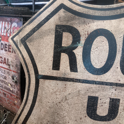 アメリカンガレージ  ウッドサイン ROUTE66  ルート66 木製看板  #ガレージ雑貨  #アメリカン雑貨 3枚目の画像