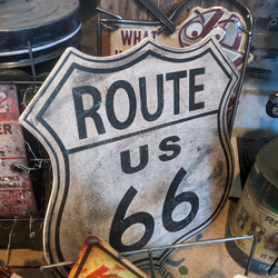 アメリカンガレージ  ウッドサイン ROUTE66  ルート66 木製看板  #ガレージ雑貨  #アメリカン雑貨 9枚目の画像