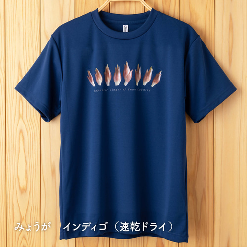 ふるさと納税 十日町市 着る山菜!【みょうがTシャツ・インディゴ】Mサイズ 1475848_00_1703139216.jpg
