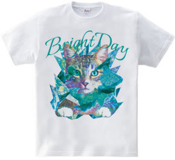 ねこジュエリーTシャツ「Emerald Cats」 3枚目の画像