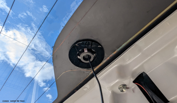 【ハイエース専用】 ワイパーホールカメラ バックカメラキット　6型以降用　リアワイパーレス　HIACE 3枚目の画像