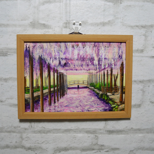 油絵 絵画 【藤祭り】 油絵 絵画【 藤祭り】 絵画 HR 通販 15705378｜Creema(クリーマ)